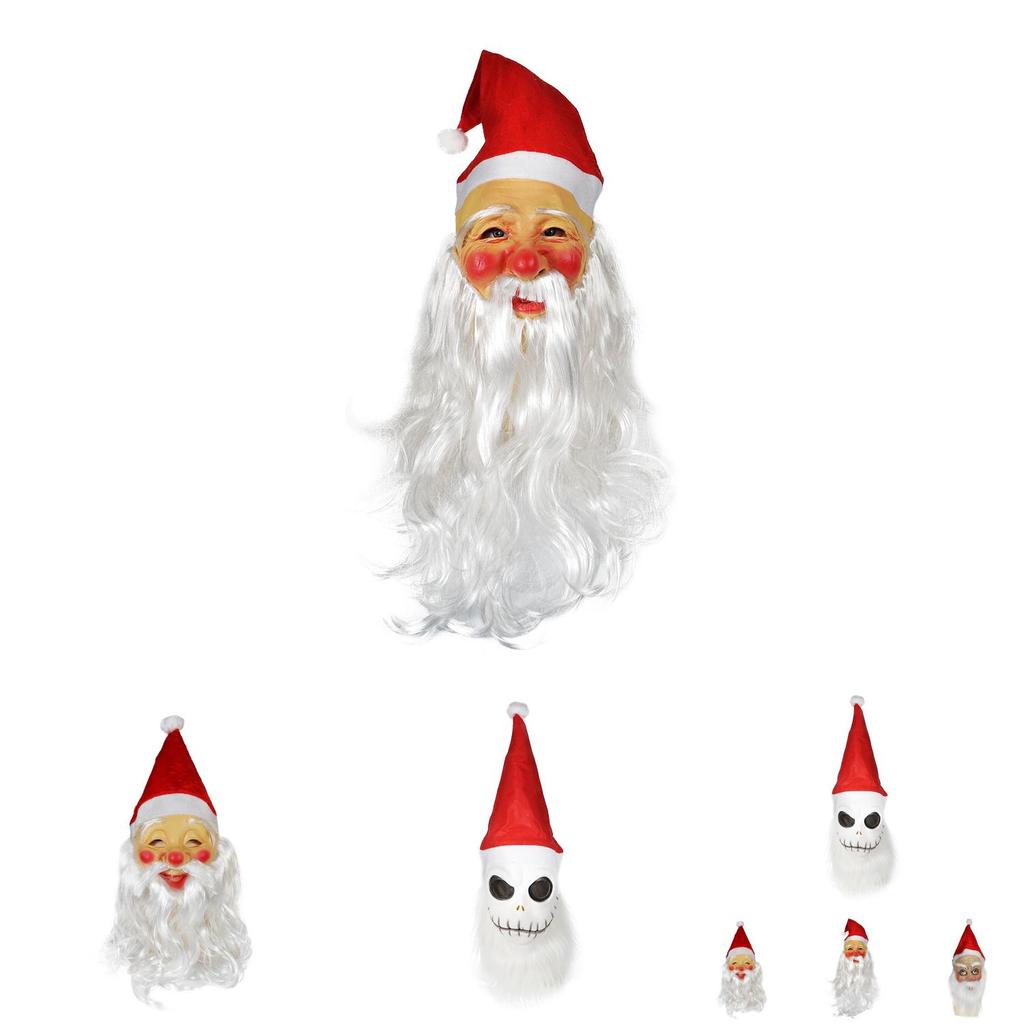 Праздничные латексные маски с Гринчем и Сантой для рождественских торжеств