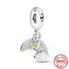 Новый сэндвич-светлячок Мандала Радуга Бокал для вина подходит Silverfasion оригинальный браслет из бисера для женщин ювелирные изделия своими руками