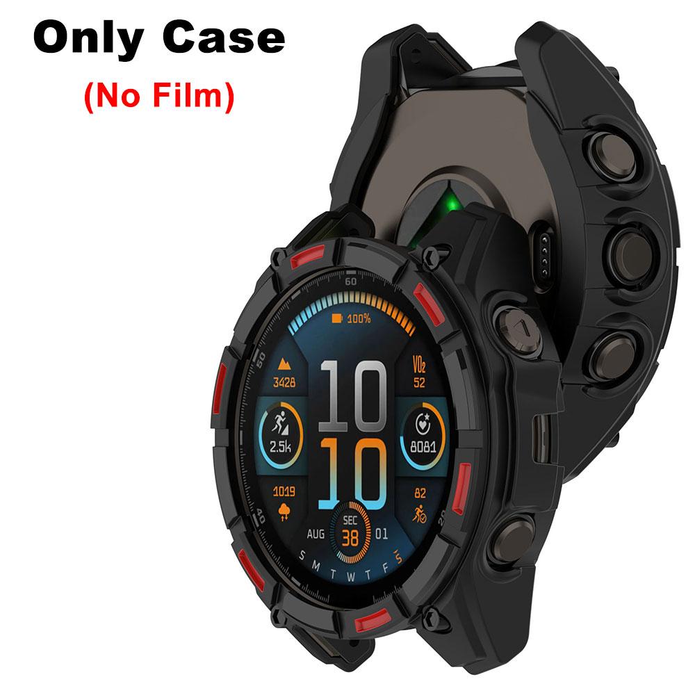 Мягкий силиконовый чехол из ТПУ для Garmin Fenix 8 51мм 47мм 43мм Fenix8 Защитные чехлы Крышка Пленка из закаленного стекла Наручный аксессуар