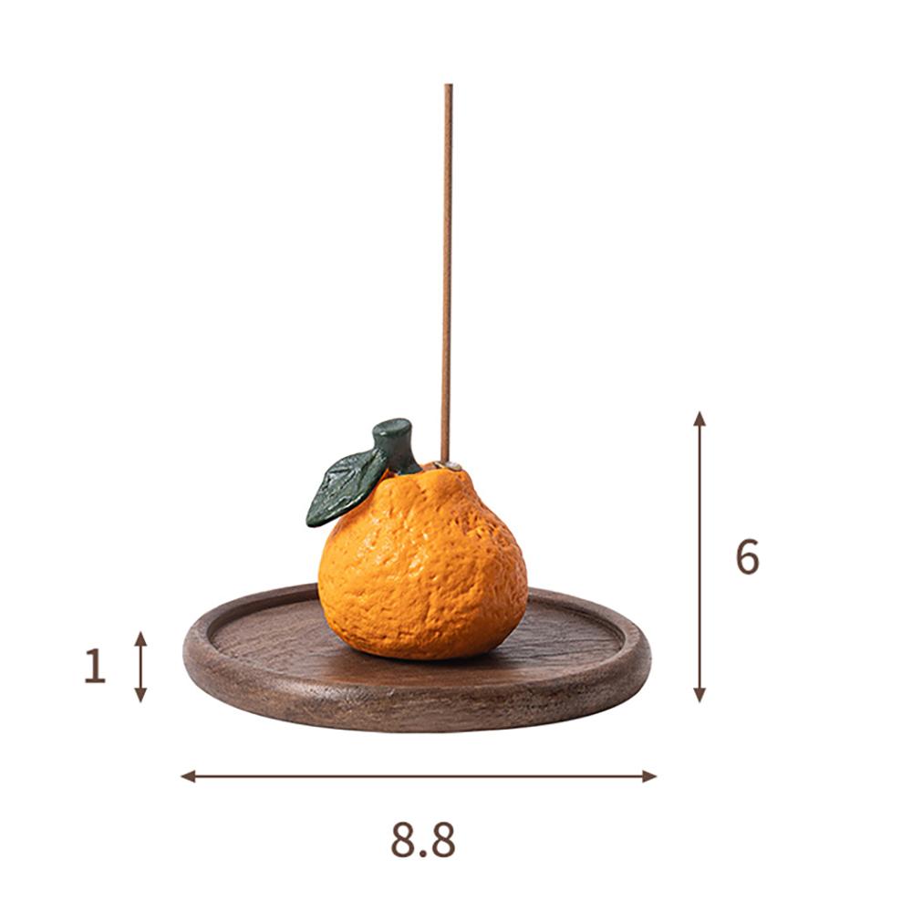 Креативная керамическая оранжевая подставка для благовоний Креативная курильница для благовоний Деревянная тарелка для благовоний Пепельница Буддийские принадлежности Домашний декор