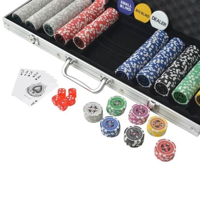 VidaXL Poker Set with 500 Laser Aluminum Chips