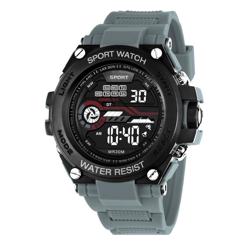 Men's Sports Student High-value Timing Electronic Watch Junior High School Student Trend Luminous Alarm Electronic Watch
