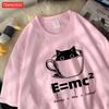 A Cup Of Kitten Is Equivalent To A Lattecotton Women TShirts Cartoons Prints Tops Soft ONeck Oversize T Shirt Summer Clothes