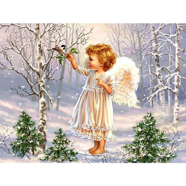 Квадратный/круглый алмаз 5D Diy алмазная живопись красивая девушка ангел Алмазная вышивка крестиком горный хрусталь мозаичное украшение