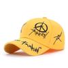 Бейсболка Шляпа Принт граффити с буквами Весна Лето Осень Панк Хип-хоп Рок Регулируемая Унисекс Мужская Женская Для улицы Повседневная Хлопковая Снэпбек