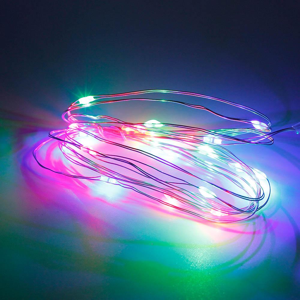 1 м, 2 м, 3 м, 5 м светодиодные гирлянды с серебряной проволокой, фея, 10-50 светодиодов, гирлянда для дома, рождественская елка, украшение для свадебной вечеринки