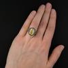 Classic Golden Crystal Natural Oval Citrine Rings Solid Gemstone Ring For Women 'S Wedding Party Elegant Jewelry