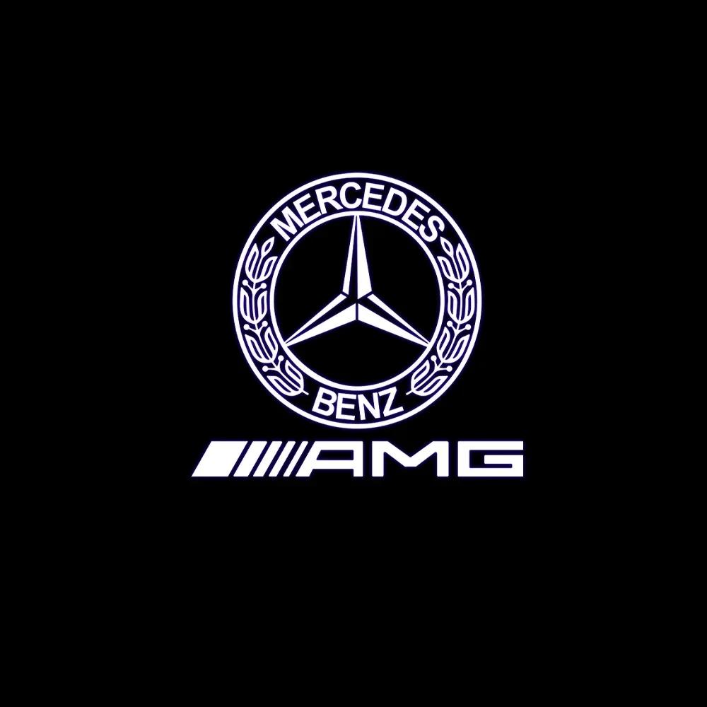 FSI1 2PCS Car Door LED Welcome Light For Mercedes Benz AMG W221 V-Class W639 Viano Sprinter Auto Badge Laser Projector Lamp Decor