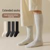 Men's Black Mid-Length Cotton Sports Socks, Sweat-Absorbing & Deodorizing, Ideal for Spring & Autumn.