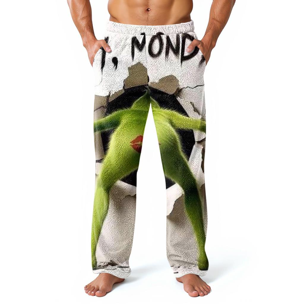 Men's Allover Printed Home Pants Sleeping Pajama Pants Long Pants Pajama Pants
