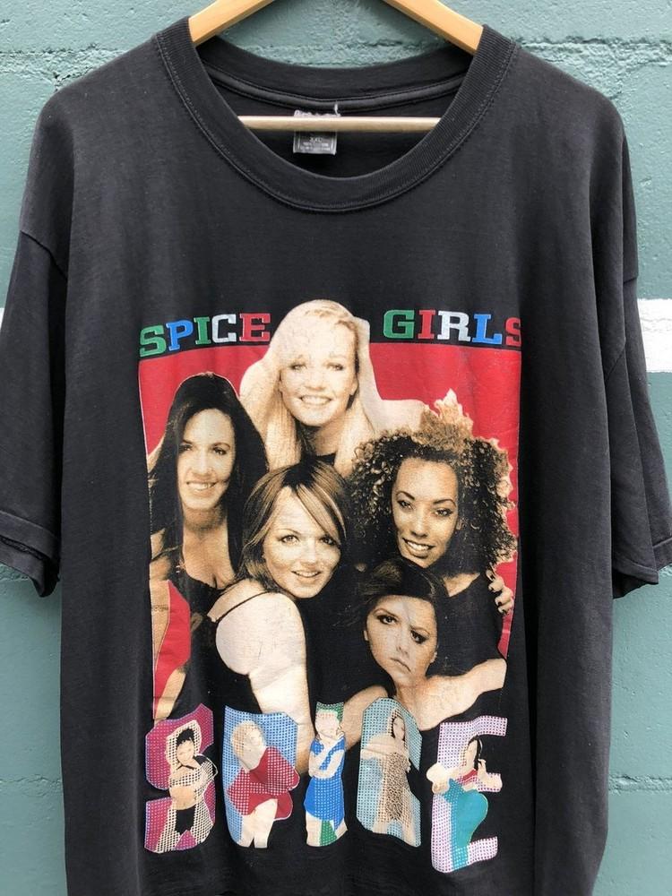 90s Spice Girls “SPICEWORLD” Tour ‘98 Black Unisex T shirt KH15845 Unisex T-Shirt