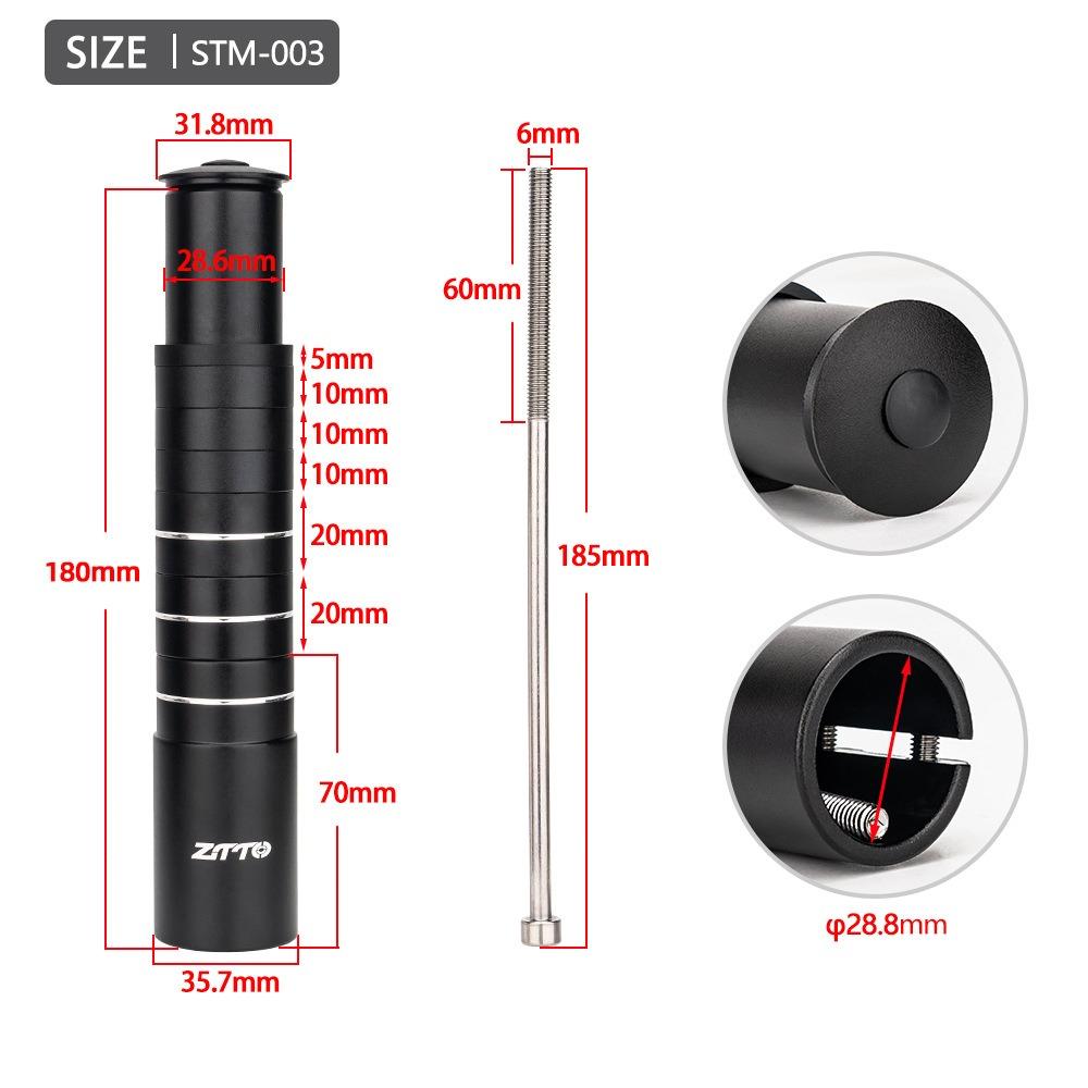 With Washer Bike Fork Stem Riser Extender Convenient Mountain Bike Handlebar Raiser  MTB Bike