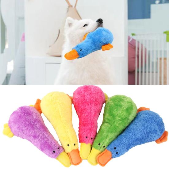 Dog Chew Toy Bite Soft Cartoon Resistant Comfortable Pet Dog Duck Shape Bite Toy