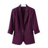 Женский блейзер с рукавом средней длины в корейском стиле - Весенне-летняя профессиональная куртка для делового костюма