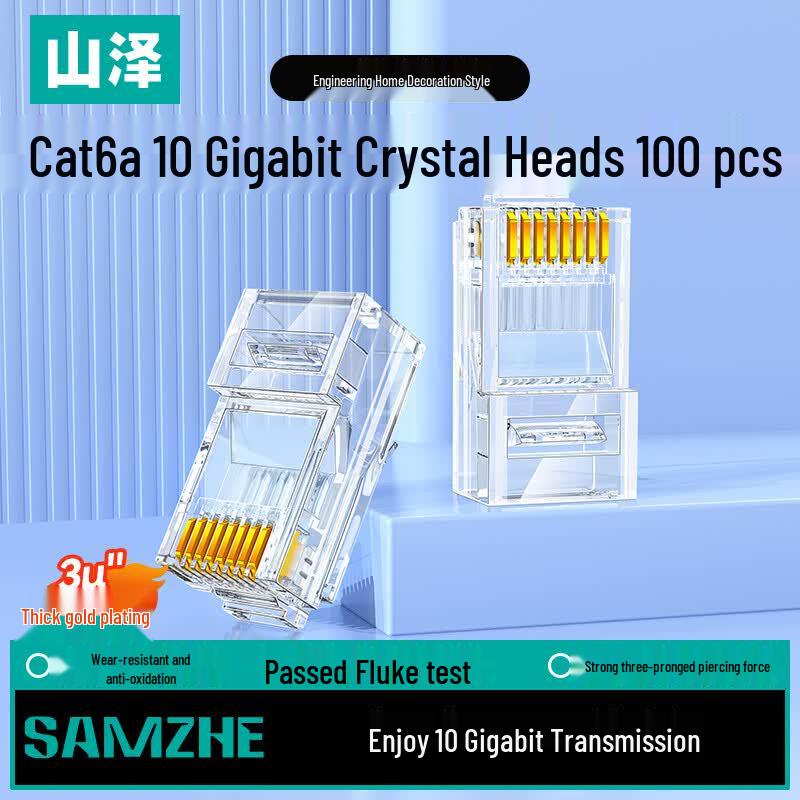 SAMZHE CAT6A RJ45 10 Gigabit Non-Shielded Modular Plugs