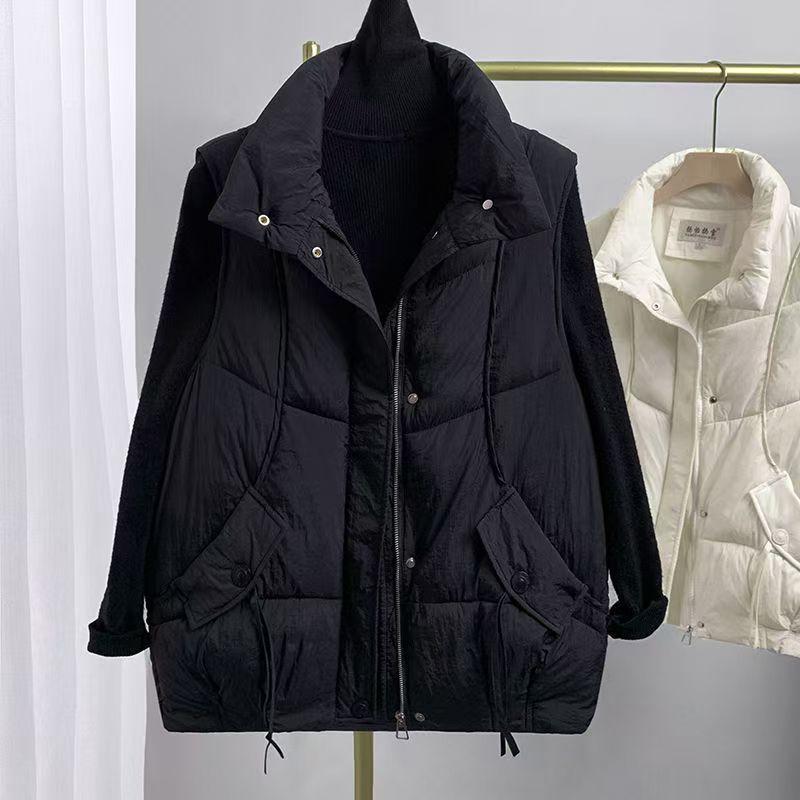 Европейский пуховый жилет из хлопка, женская зимняя новая одежда, интернет-знаменитости, модный тренд, жилет-стример, хлопковое пальто