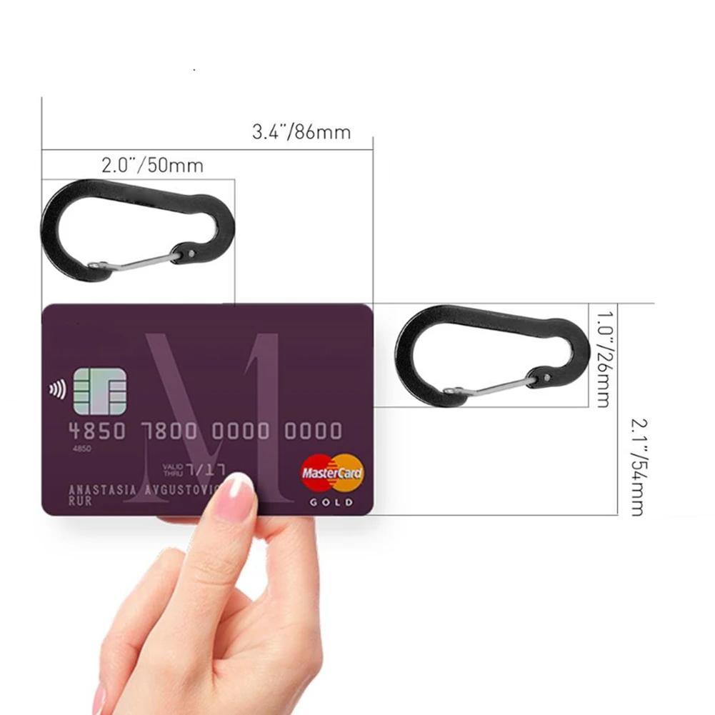 6 шт. карабин зажим алюминиевый сплав брелок замок пряжка защелка D-образное кольцо клипса для похода рюкзак многофункциональный инструмент для рыбалки походный крючок