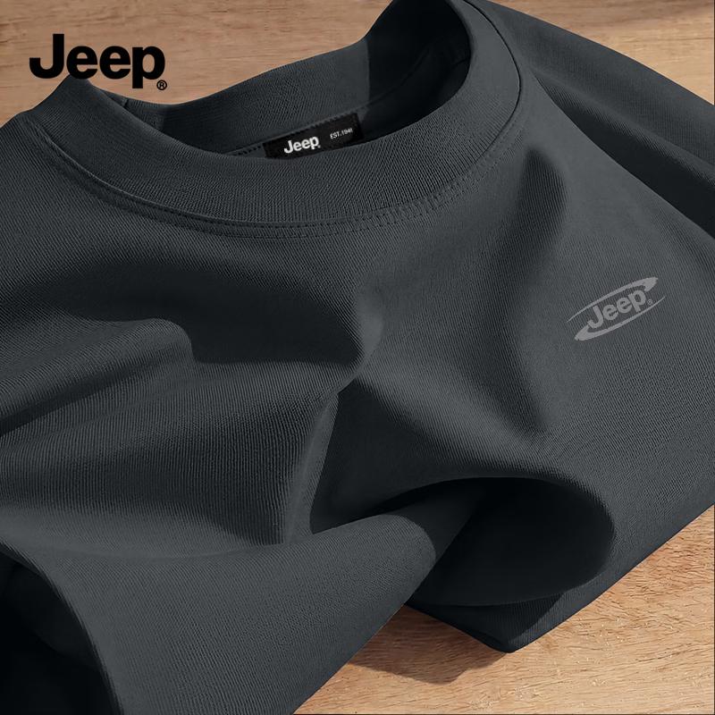 Jeep Мужская футболка из плотного хлопка с коротким рукавом