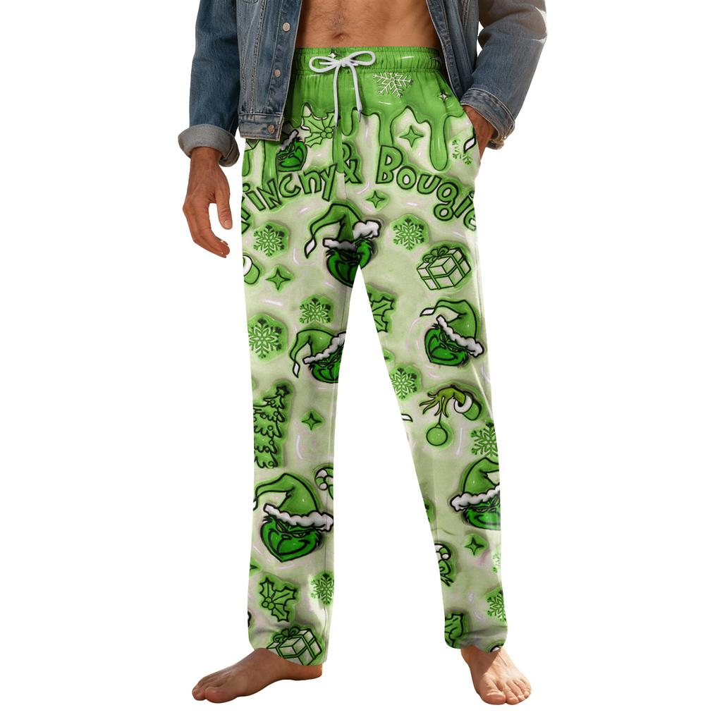 Men's Home Soft Pajama Pants Drawstring With Pockets Casual Sports Pants