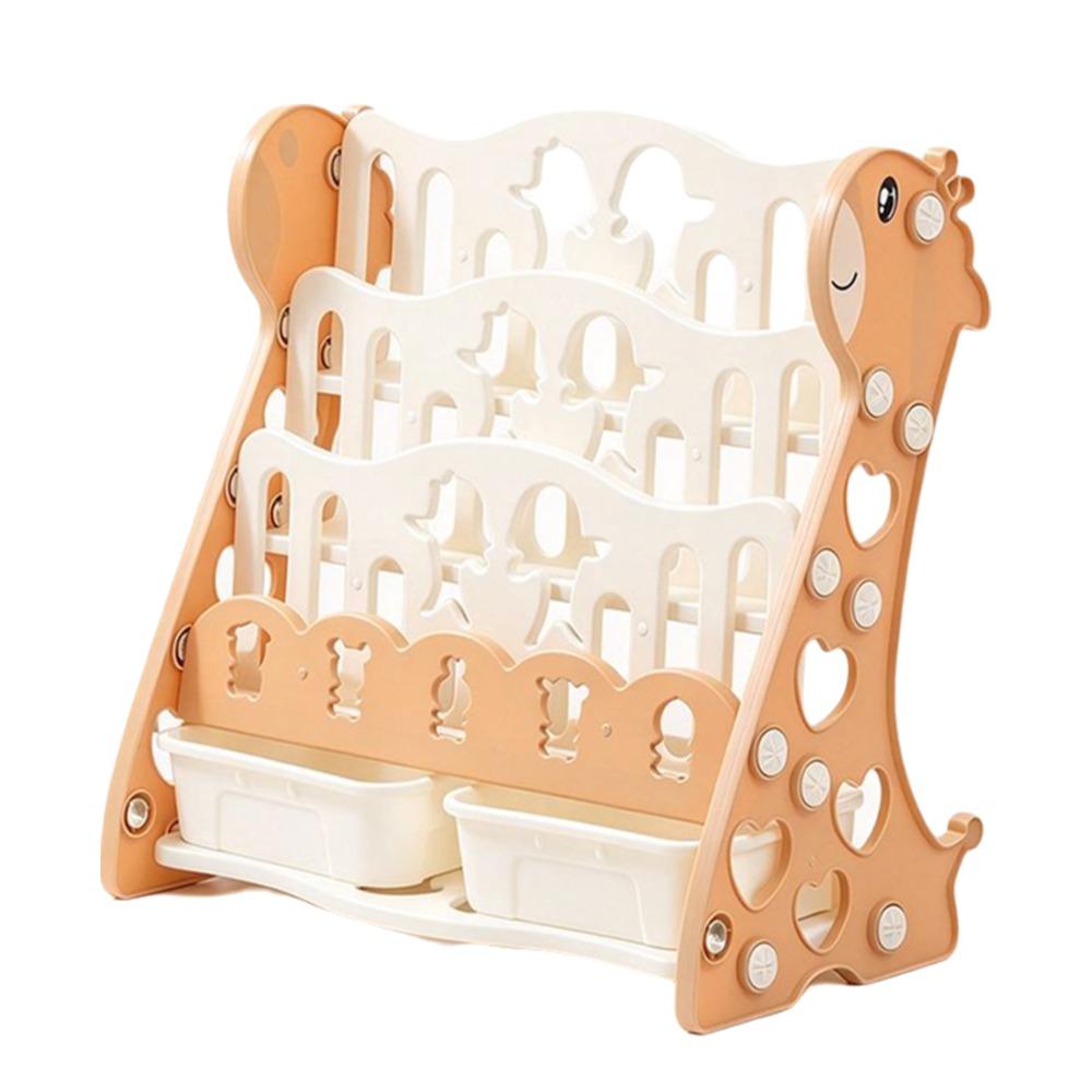 Adjustable Shelves Foldable Bookcase Large Capacity Toy Book Storage Cabinet Kindergarten