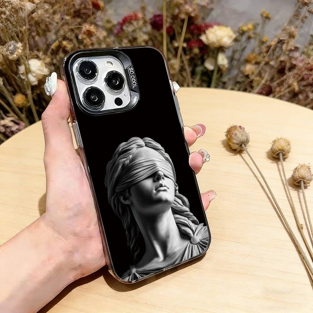 Древнегреческие статуи Чехол для телефона Для iPhone 17,16,15,14,13,12,11 Plus,Pro Max,XS,Красочный Серебристый Чехол для телефона Funda Cover