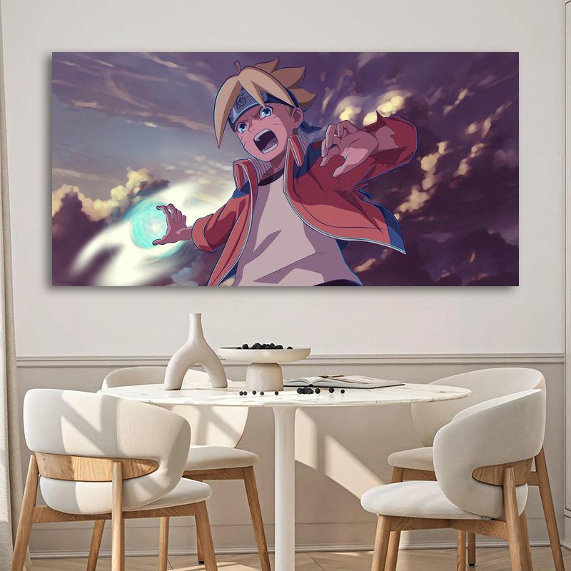 High-Definition Naruto & Boruto Self-Adhesive Wall Sticker - Easy Install for Dorms & Bedrooms