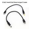 0,2 м USB Type C Male to DC Male 5,5X2,5 мм 5,5x2,1 мм 5 В 3 А 15 Вт USB C Power Jack Удлинительный кабель для зарядки Зарядка для камеры Маршрутизатор