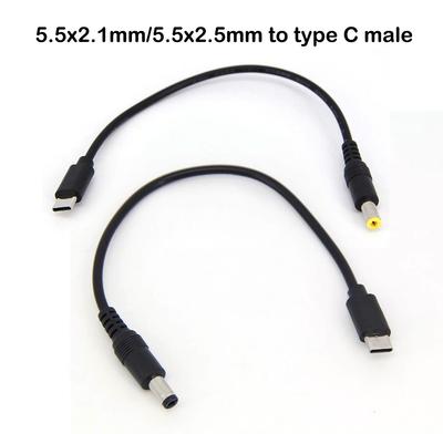 0,2 м USB Type C Male to DC Male 5,5X2,5 мм 5,5x2,1 мм 5 В 3 А 15 Вт USB C Power Jack Удлинительный кабель для зарядки Зарядка для камеры Маршрутизатор