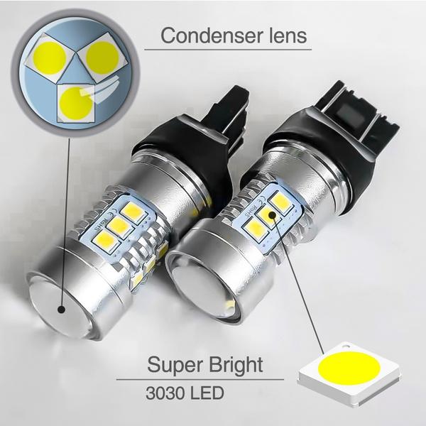 2 шт. T20 7443 W21/5 Вт 6500k светодиодный SMD белый DRL указатель поворота задний фонарь лампы индикаторы для VW Up для Seat Mii