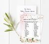 Inkdotpot Gender Reveal Floral Baby Shower Game Set Of 50 BabyA  AlphabetA  ABCA  Game Ita    s A Boy Ita    s A Girl Party