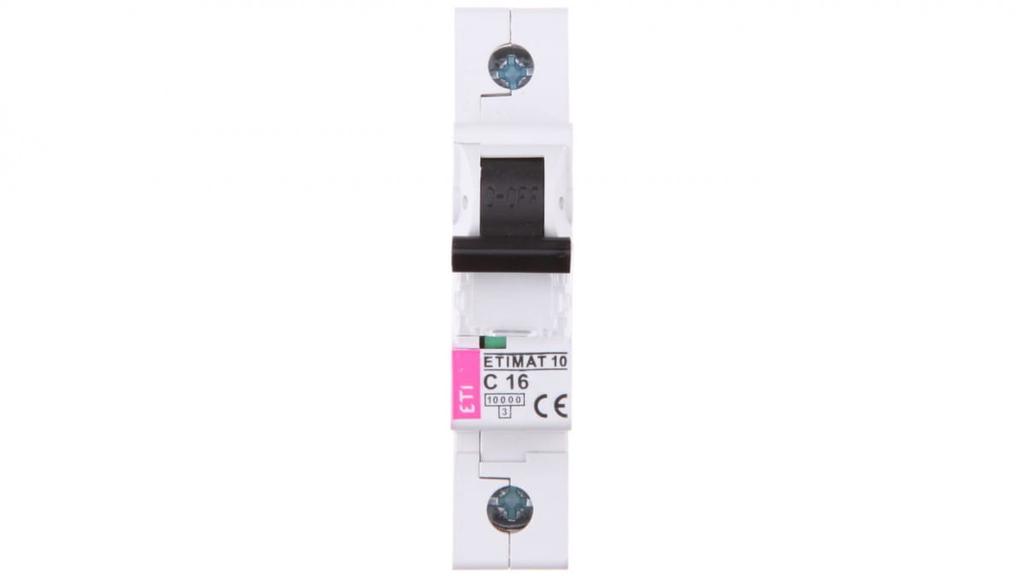 Circuit breaker 1P C 16A 10kA AC ETIMAT10 002131716