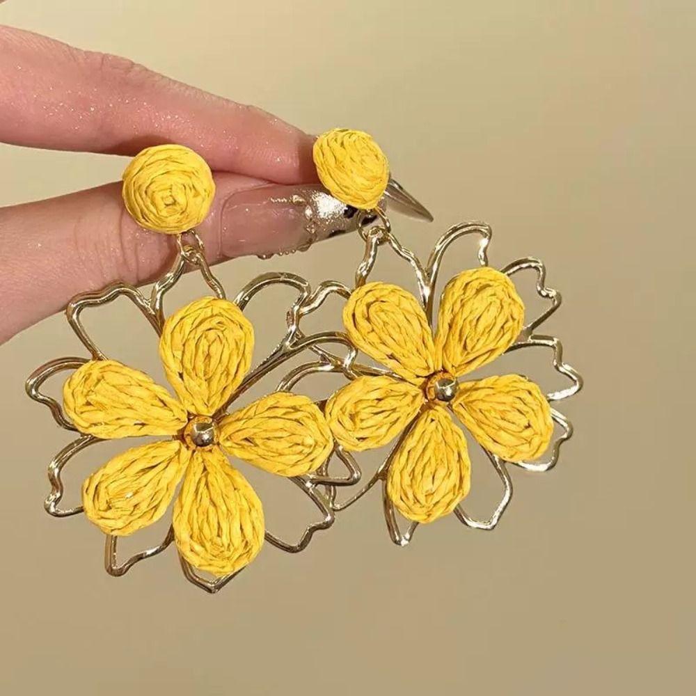 Handmade Bohemian Earrings Summer Women Jewelry Colorful Flower Earrings Gifts