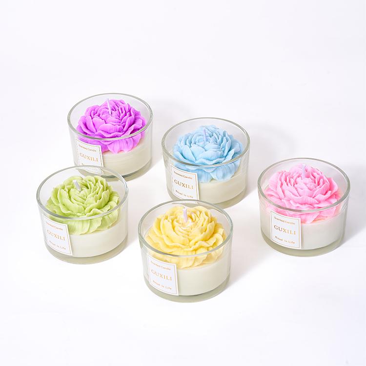Luxury Handmade Floral-scented Soy Wax Candles Bulk Custom Aromatherapy Scented Candles Suitable for Home and Wedding Fragrances
