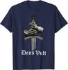 Deus Vult - футболка Catholic Crusader Knights Templar Armor, 100% хлопок, с круглым вырезом и коротким рукавом, повседневная мужская футболка, размер S-3XL