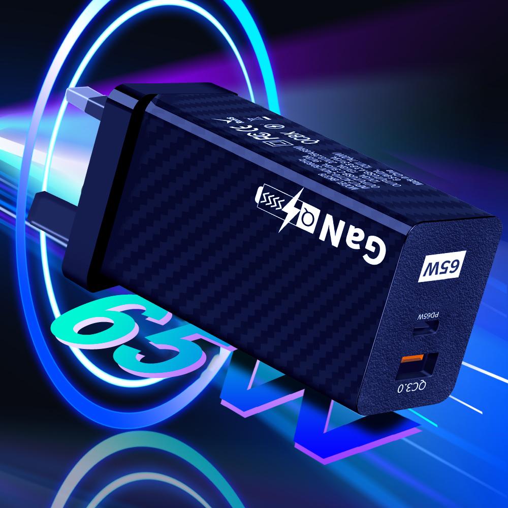 65 Вт GaN зарядное устройство PD Quick Charge 4.0 3.0 Type C USB C быстрое зарядное устройство адаптер мобильный телефон портативное зарядное устройство для планшета iPhone 15 14