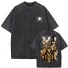 Vintage Washed Hunter X Hunter Hisoka Graphic T-shirt Unisex Anime Oversized Streetwear Short Sleeve Tee Tops Soft Cotton Breathable Comfortable
