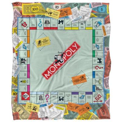 Плед со сценой из игры «Монополия»