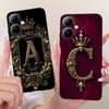 For Infinix Smart 20 X6840 X6840B Royal Crown Initial Letter Phone Case For Infinix Smart20 Black Silicon Soft Covers Bumpers