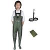 Croch Waterproof Fishing Easy Waterproof Injury Thick Sand Heavy Heavy Shallow Water EU Size Dark Kids' Chest-High Waders, Suit, On/Off, Pants, Boots,