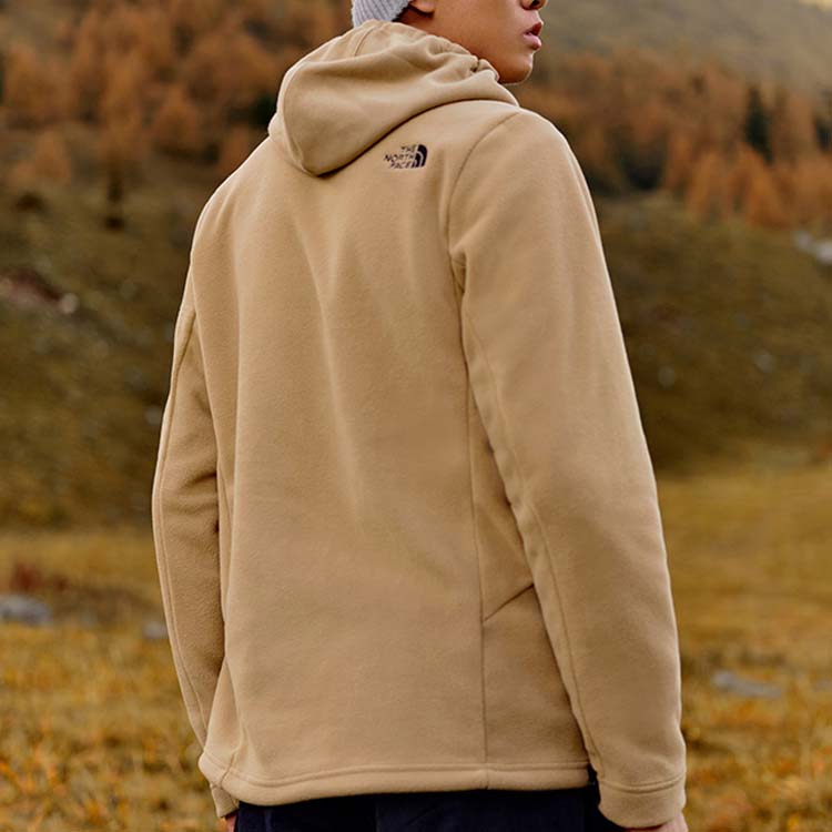 THE NORTH FACE Velvet Jackets Men's Khaki Stand Collar Thickened NF0A5AUY-PLX