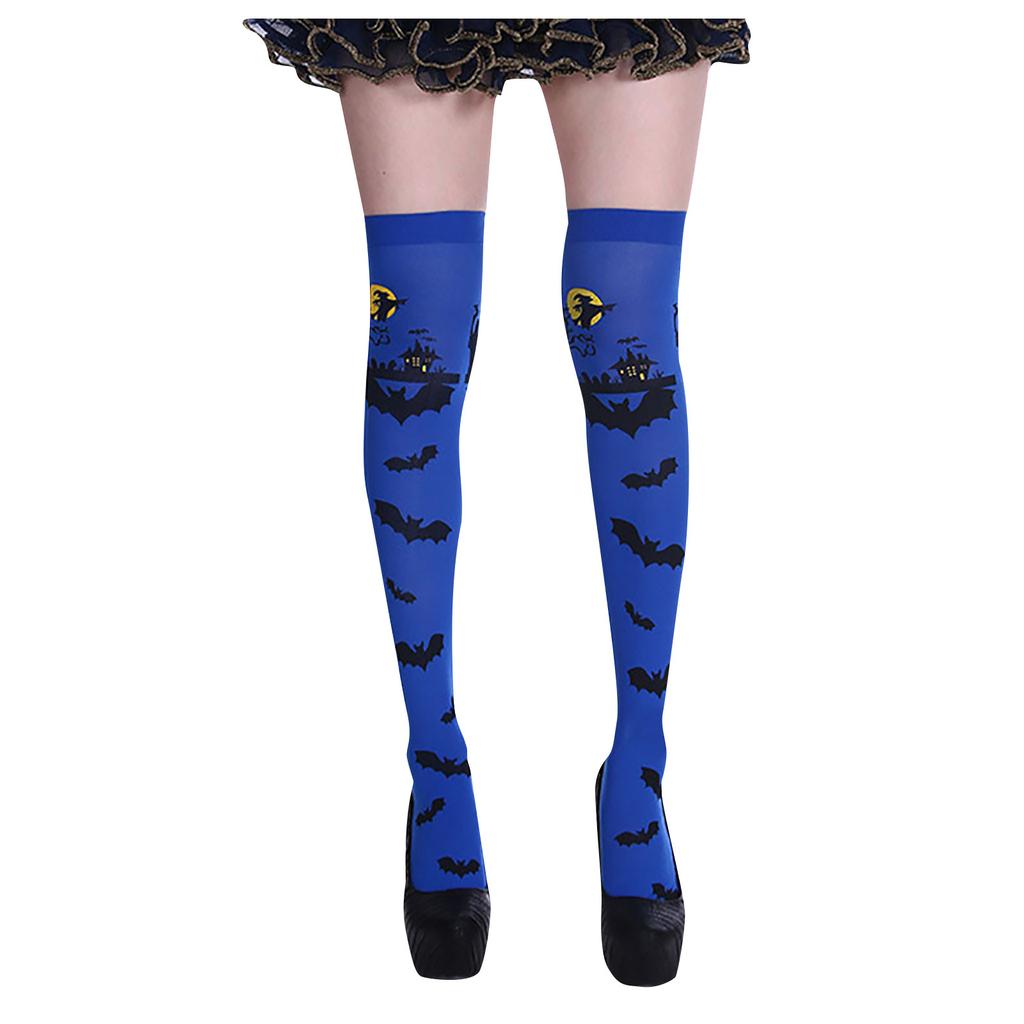 Чулки с принтом на Хэллоуин, длинные гольфы-трубы, нарядное платье, вечерние акции