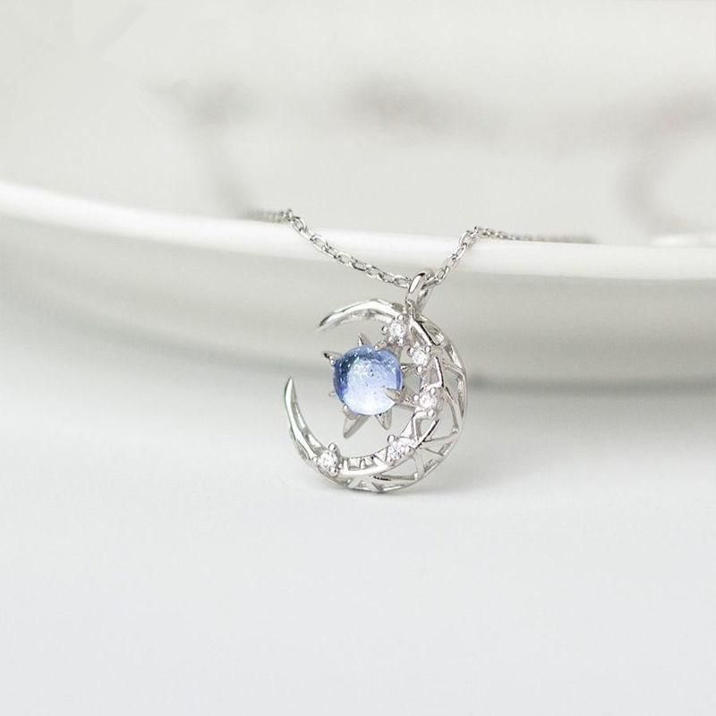 Модное ожерелье с подвеской в ​​виде звезды и луны, ожерелье-цепочка на ключицу для женщин, ювелирные изделия