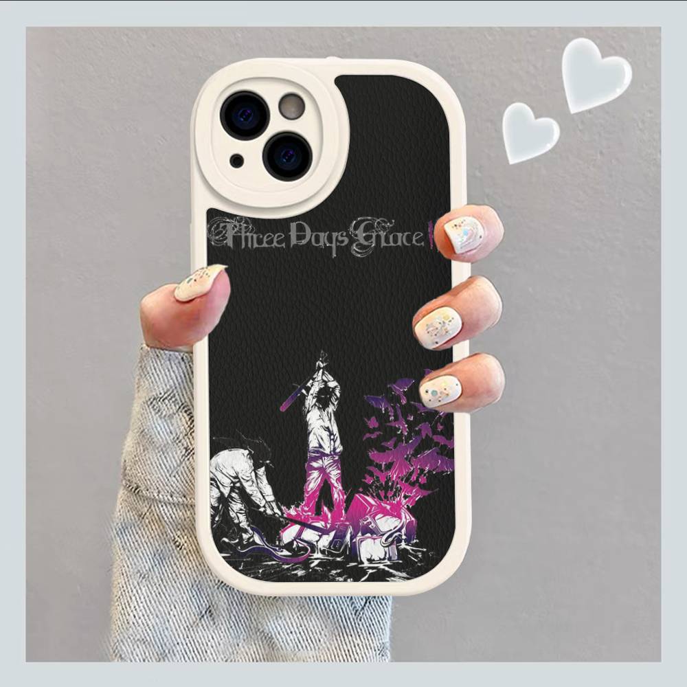 Классический Винтажный Чехол для Телефона Группы Three Days Grace Для IPhone 16 15 14 11 12 13 Pro Max Plus Задняя Кожаная Крышка