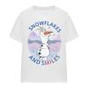 Frozen Womens/Ladies Snowflakes And Smiles Olaf T-Shirt