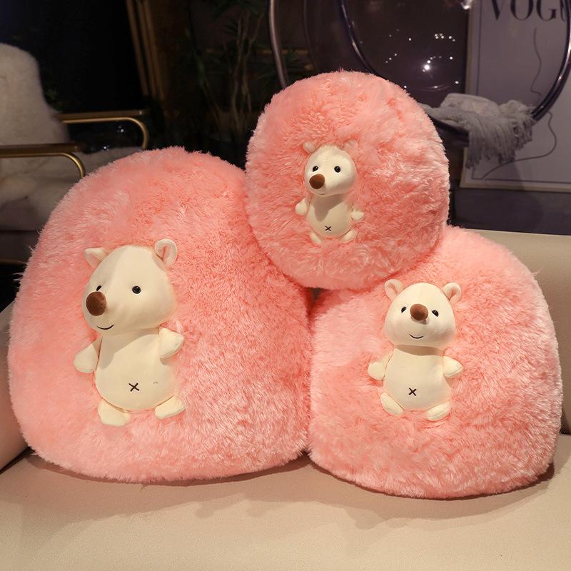 Hedgehog Plush Toy, Cute Round Hedgehog Ball Stuffed Animal, Kids Pillow Soft Cloth Doll, Cuddly Comfort Toy for Children Birthday Gift