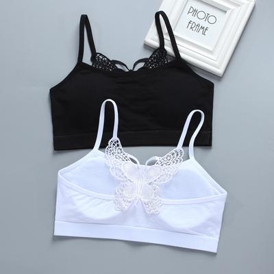 Тренировочный бюстгальтер для девочек, нижнее белье для подростков, дышащий мягкий жилет для подростков 8-16 лет