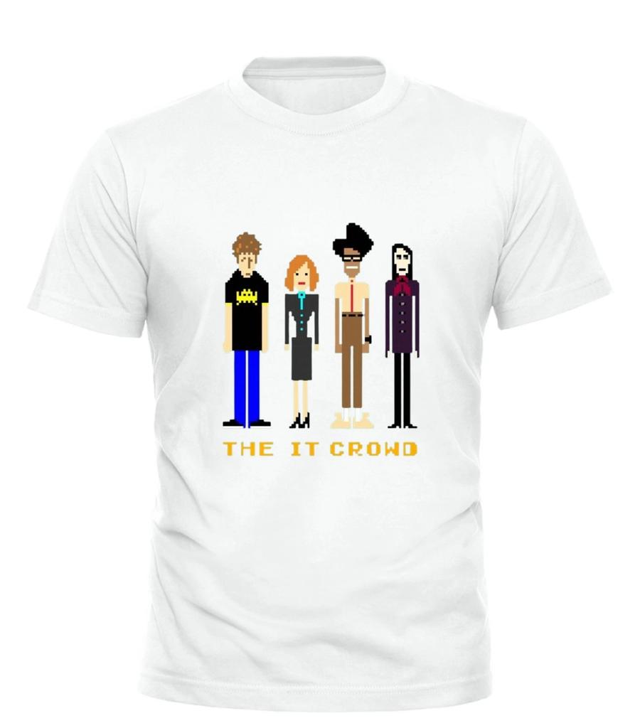 The IT Crowd Pixel Art T Shirt Iconic British Comedy Retro Geek Nerd tees