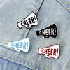 Креативные Броши-Трубы со Словом CHEER Поднимающие Настроение Эмалевые Булавки для Спортсменов Рюкзака Ткани Значок на Лацкан Совместные Подарки Украшение Бижутерия