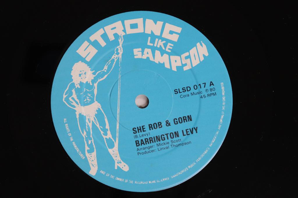 12-дюймовая пластинка BARRINGTON LEVY PAPA TULLO She Rob Gorn Cat Call Francella SLSD017 Strong Like Sam 1980 UK Регги Ска Даб Б/у
