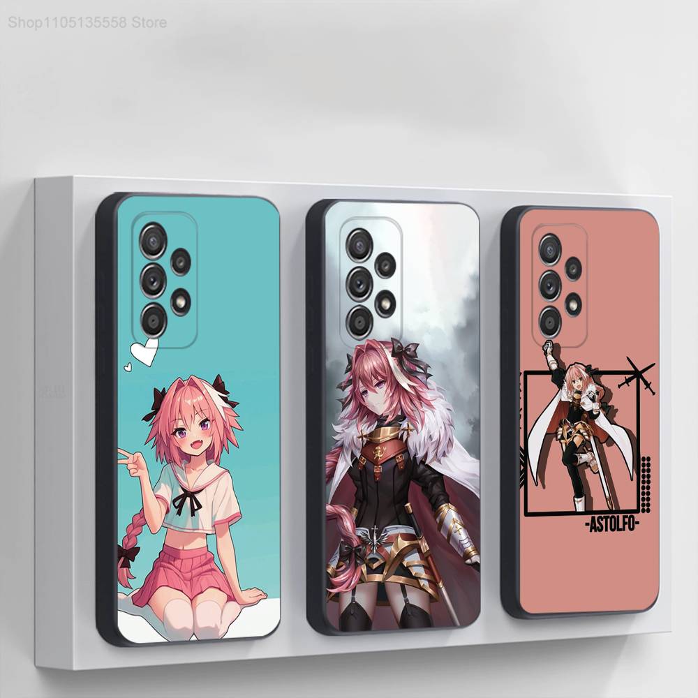 Чехол для телефона F-Fate Apocrypha Astolfo для Samsung S 25,24,23,22,30,21,10,9,Ultra,Plus,Lite,FE,4,5G Черный Мягкий чехол